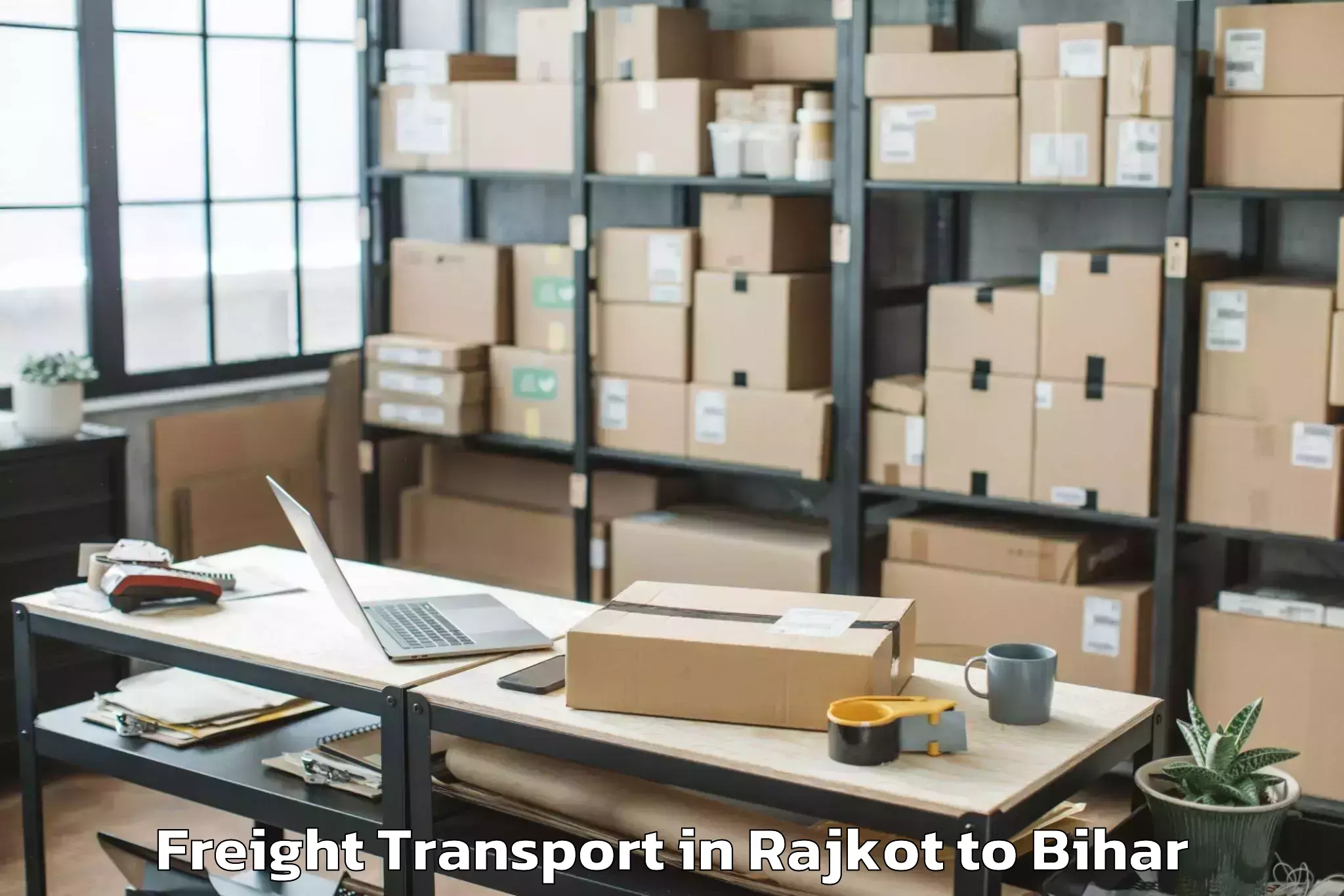 Book Rajkot to Islamnagar Aliganj Freight Transport